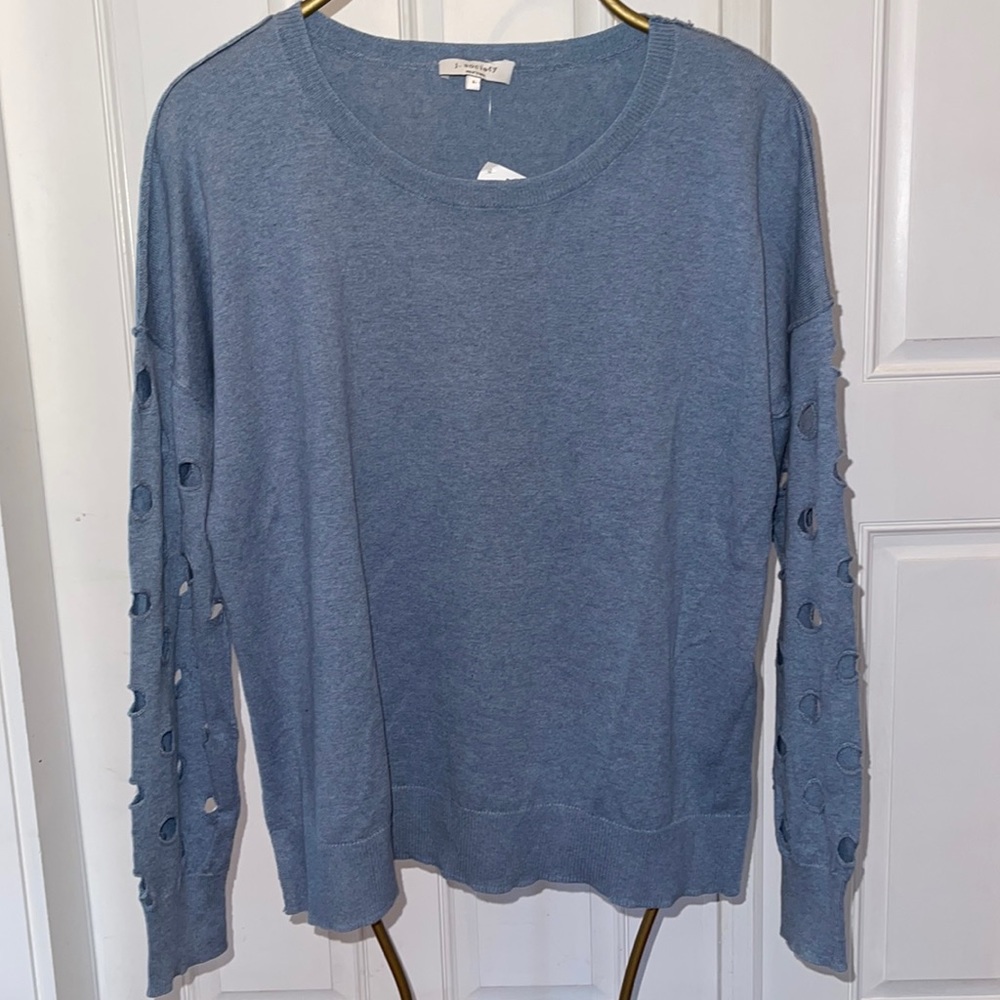 J. Society blue holey sweater